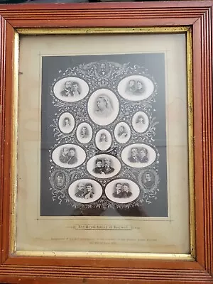 Queen Victoria Golden Jubilee 1887 Rare Antique Photo Type Royal Family Tree • $295