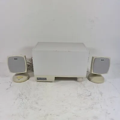 £34.99 • Buy 90s Vintage Tiny Made By Altec Lansing ACS33 Computer PC Speaker System Working 