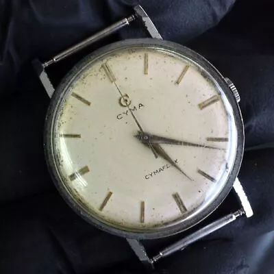 Vintage For Parts CYMA CYMAFLAX 17 Jewels Ref.1.5705.6 Runs Actually Poor • $122.95