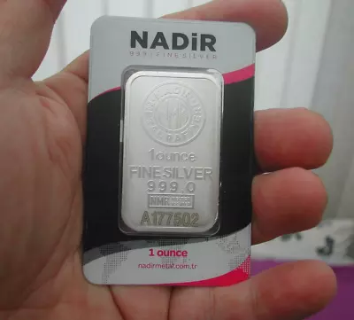 Nadir 1oz .999 Silver Bar. Factory Sealed In TEP Pack. • £36.99