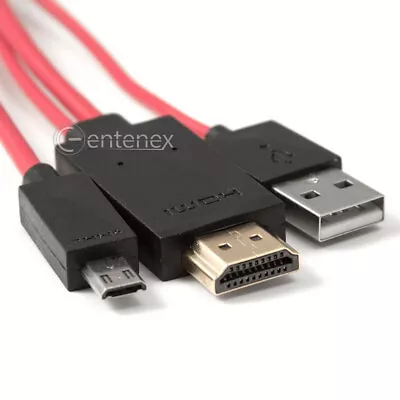 MHL Micro USB To HDMI 1080P HD TV Cable Adapter For Select Samsung Smart Phones • $9.99