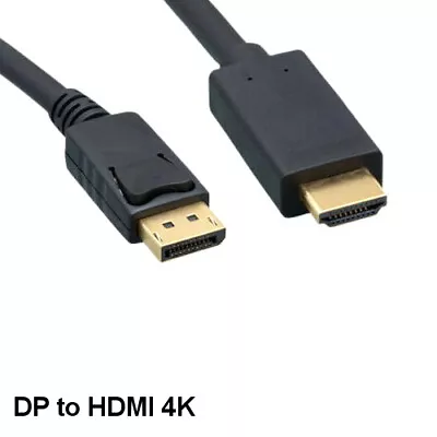 Kentek 3' DisplayPort 1.2 To HDMI 1.4 Cable 28AWG 4K 3D For PC Mac HDTV LED TV • $14.57