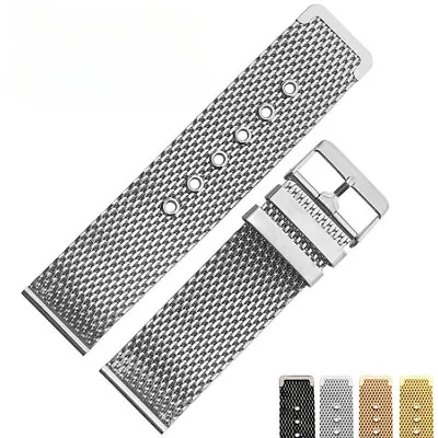 Premium Milanese Stainless Steel Watch Strap Men's Mesh Metal Band 18 20 22 24mm • $22.88