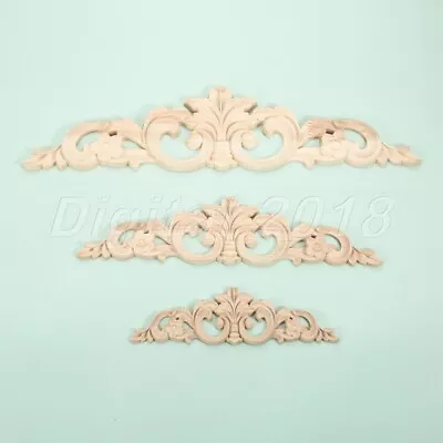 Decorative Onlay Applique Wood Carved Long Decal For Wall Door Cabinet Furniture • $2.66