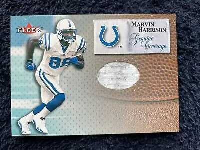 Marvin Harrison - 2000 Fleer Genuine Coverage - Authentic Game-Worn Jersey • $6