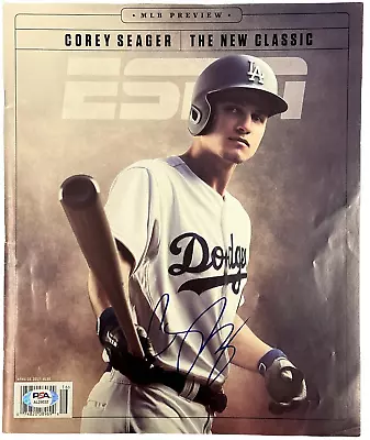 Corey Seager Signed 2017 ESPN Baseball Preview Full Magazine AUTO PSA COA • $1.25