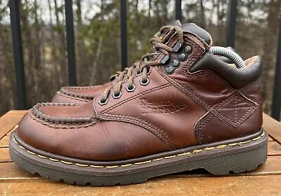 Vintage Dr Doc Martens Air Wair 9042 Brown Leather Boots Men's US Sz 8 England • $55.25