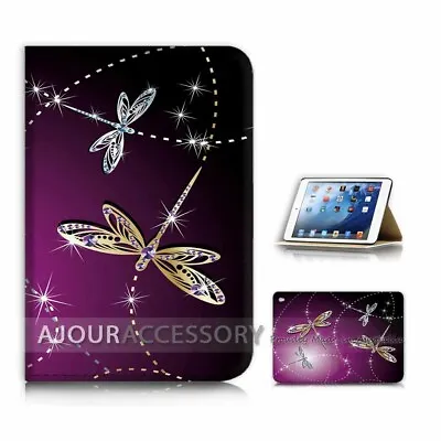 ( For IPad Mini Gen 1 2 3 ) Flip Case Cover AJ40232 Bling Dragonfly • £9.91