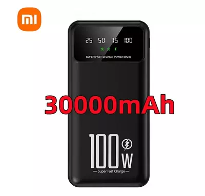 100W 10000 MAh High CapacityPortable Power Bank Black Fast Charge IPhone Android • $54.99