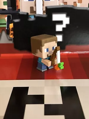 New Mattel Minecraft Mini-Figure TNT Series 25 Steve With Carrot Stick Figure • $6.99