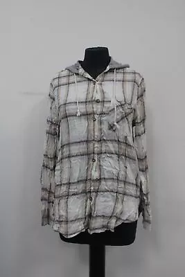 Mudd Women's Flannel Shirt White L Pre-Owned • $8.99