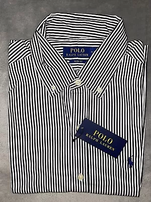 Ralph Lauren Black & White Stripe Slim Fit Shirt • £32.99