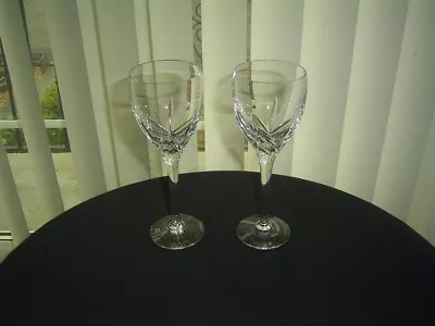 £35 • Buy 2 Edinburgh Lead Crystal Skye Wine Glasses 7.1/8  Signed First Quality
