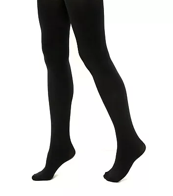 £4.49 • Buy Ex STORE 120 Denier Black Opaque Tights Thick Regular - Plus Size S M L XL 