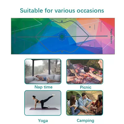 Yoga Mat Print Qucik Dry  Foldable Yoga Towel Fitness Blanket W1B0 • £13.32