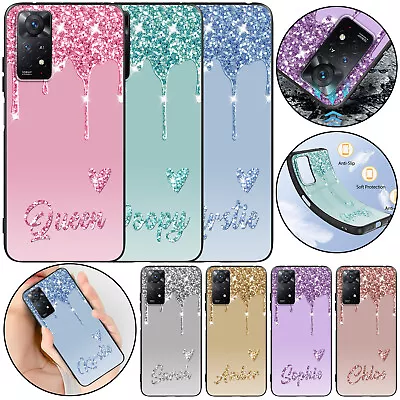 Bling Personalised Phone Case For Xiaomi 12 13 Redmi 10 Note 11 Pro 9 Soft Cover • £5.15