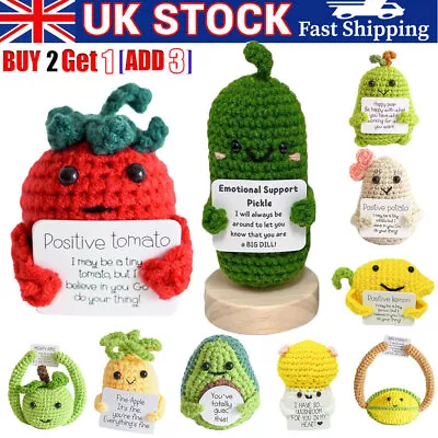 Handmade Emotional Support Pickled Cucumber GiftsCute Handwoven -Ornaments HB • £5.11