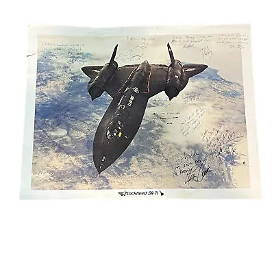 Vtg USAF Lockheed SR-71 Ephemera Signed Poster Promotion Keepsake Good Luck • $19.95