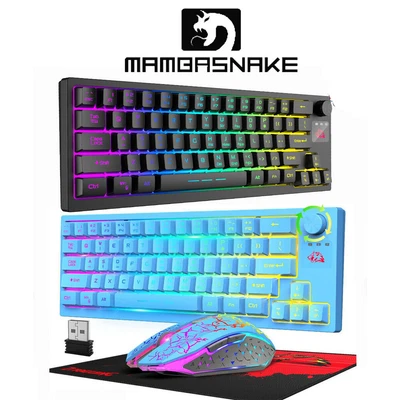 $22.99 • Buy Wireless Gaming Keyboard Mouse Combo Set Rechargeable RGB Backlit Knob Control