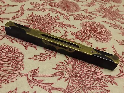 Ornate Ebony & Brass Small Spirit Level • $25.26