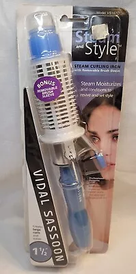 New Vintage Vidal Sassoon Steam Style 1 1/2  Mist Curling Iron 2000 Y2K NEW NOS • $69.99