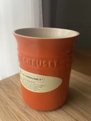 Le Creuset Stoneware Volcanic Orange Utensil Jar1.1L NEW RRP£30.00 • £24.99