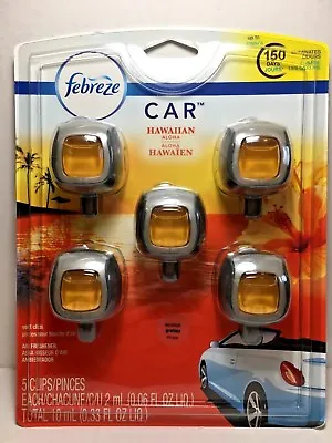 5 Febreze AIR FRESHENER Car Vent Clips *** HAWAIIAN ALOHA *** • $15.99