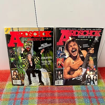 2 VTG 80s Aardschok America Heavy Metal Magazine Donington Ozzy Scorpions Lot • $36