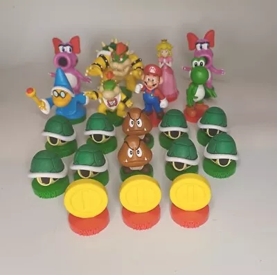 Nintendo Super Mario Brothers Chess Pieces Figures Lot Of 21 • $13