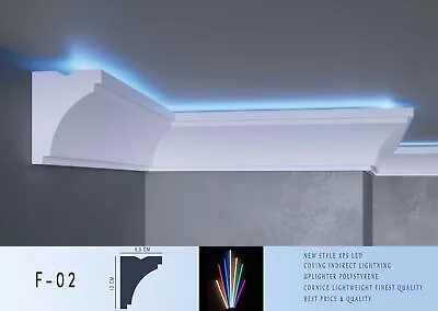 Xps Led Coving Uplighter Cornice Lightweight Molding Adhesive  F2 • £6.99