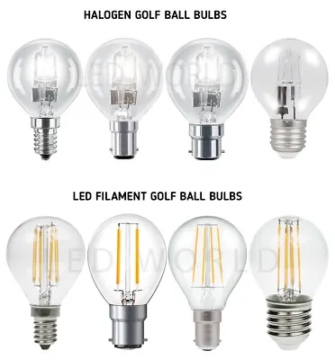 £4.99 • Buy Golf Ball Bulb E14 25W 40W B22 E27 B15 LED Filament 2W 4W Halogen 18W 28W 42W 