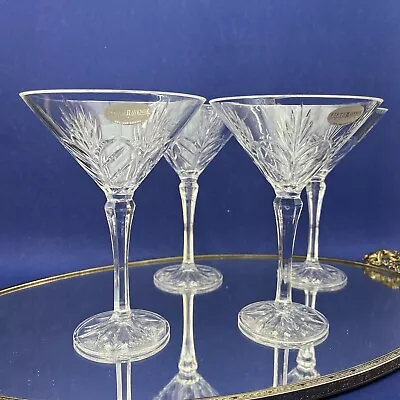 FIFTH AVENUE ￼ Portico Set Of 4 Crystal Martini Glasses Cocktail Margarita • $40