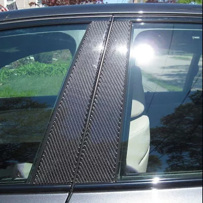 6X Carbon Fiber Style Pillar Posts Cover For Mercedes-Benz W221 S 63 AMG 2006–11 • $13.98