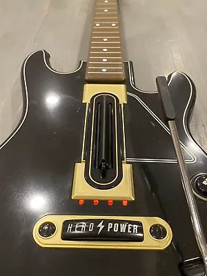 $27 • Buy Activision Guitar Hero Power Wireless Guitar Xbox 360 PS3 Black Gold 654 TESTED