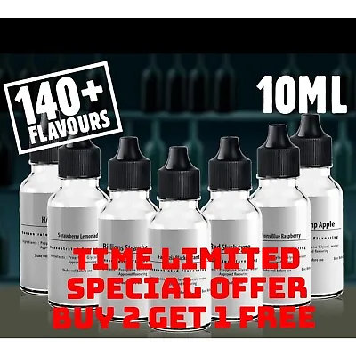 10ml FLAVOUR CONCENTRATE FOR E Liquid DIY Vape Juice Mix Extra Strong PG UK 0mg • £3.99