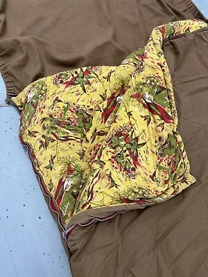 Vintage 70’s Coleman Sleeping Bag Camping Talon Zip Duck Pattern 76x36 In. • $59