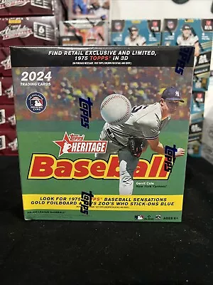 NEW! 2024 TOPPS HERITAGE BASEBALL Card Mega MONSTER BOX 135 Cards! 15 Packs! MLB • $31