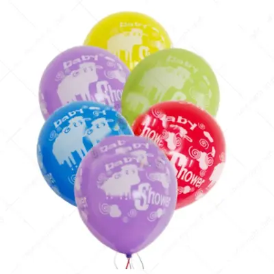 12  Baby Shower PRINTED Latex Balloon Gender Reveal Party Decoration • $9.45