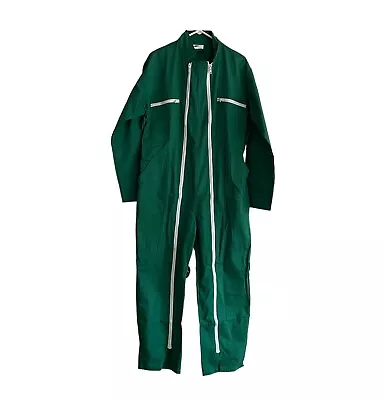 ☀️Deadstock Double Zipper Work Coveralls Mechanic Jumpsuit Cotton/Poly Mens M • $29.77