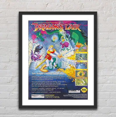 Dragon's Lair Sega CD Glossy Poster Print 18  X 24  G0040 • $22.98