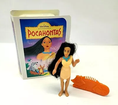 1995 McDonalds Disney Masterpiece Pocahontas VHS Box & Figure Happy Meal Toy • $6.97