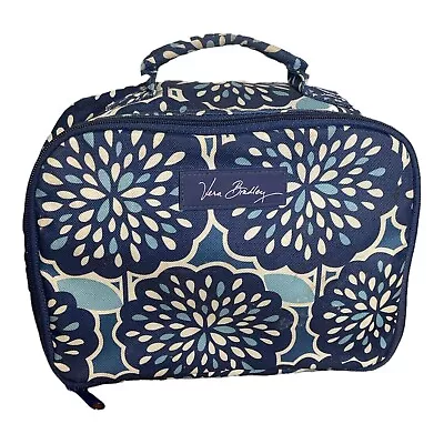 Vera Bradley Canterberry Cobalt Zippered Insulated Lunch Bag Cooler Blue White • $19.98