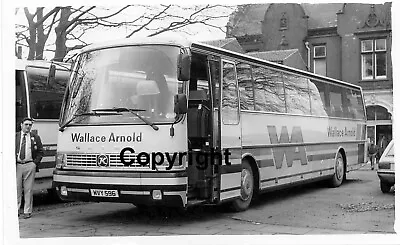 Wallace Arnold WA WVY596 Setra Coach B&W Bus Photo • £1.10