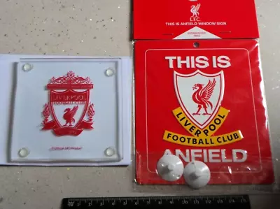 £12 • Buy Liverpool FC Club Crest Glass Coaster And Small Metal Widow Sign
