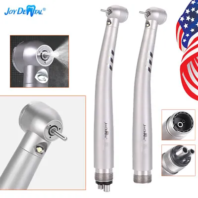 Dental LED Handpiece High Speed Push Button 2/4 Hole Fiber Optic With Light • $28.14