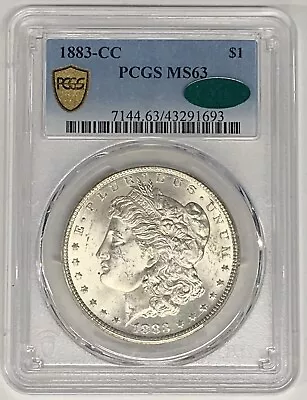 1883-CC Morgan Silver $1 Dollar Coin PCGS & CAC MS 63 (3) • $475