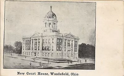 H75/ Woodsfield Monroe Ohio Postcard C1910 New Court House Building 157 • $9.20
