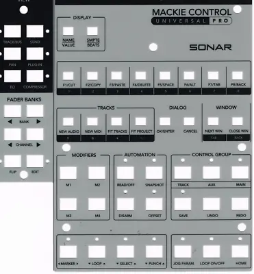 Sonar Overlay For Mackie MCU PRO • $45.52