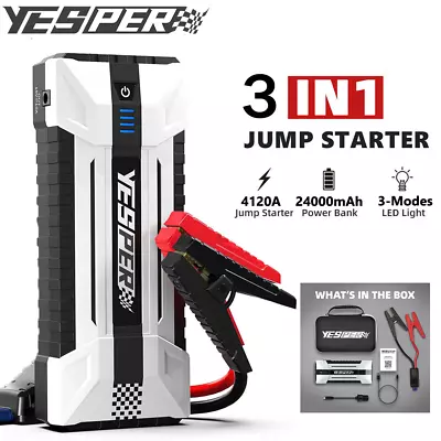 🔥4120A Jump Starter Portable Auto Jumper Pack Battery Charger Booster YESPER • $149.99