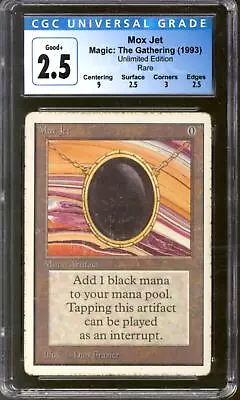 Magic MTG Unlimited Mox Jet CGC 2.5 HEAVY PLAY (HP) *019 • $3483.95